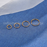 Piercing Argola Segmentada Aço Cirúrgico Zircônia Colorida Frontal