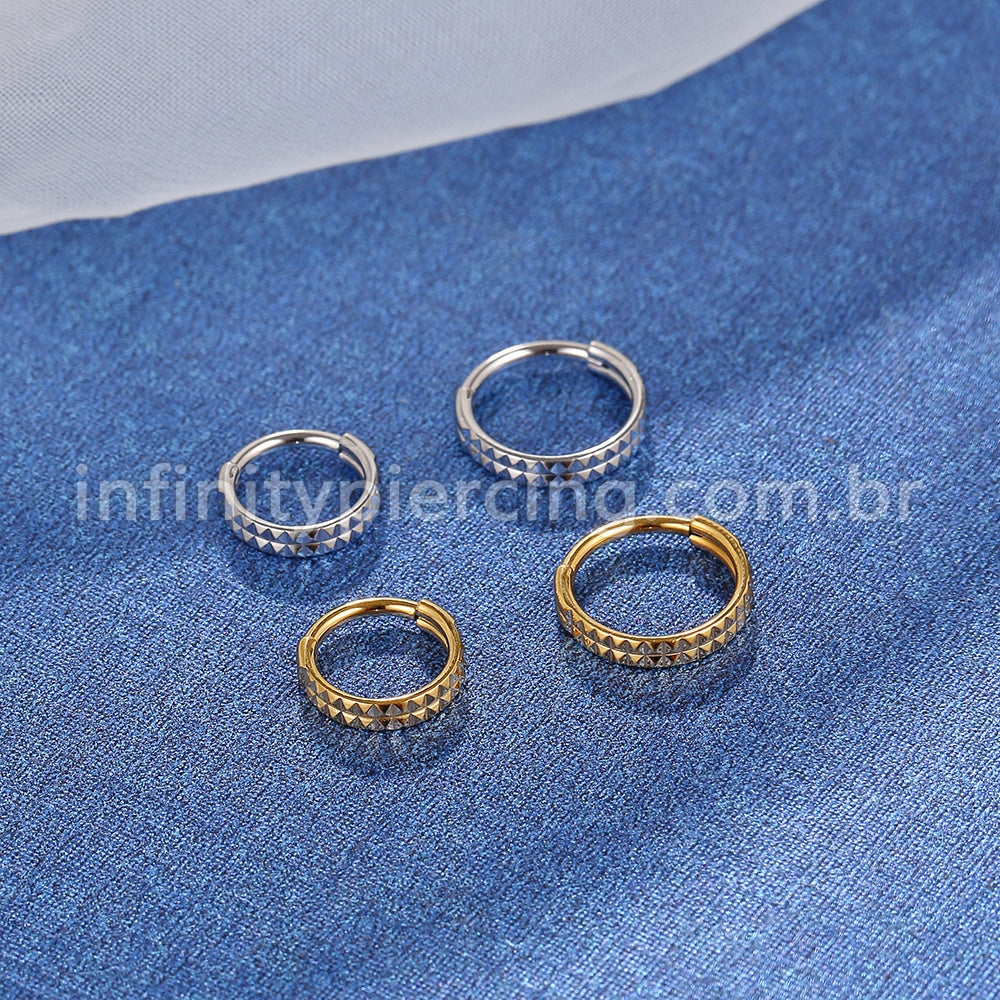 Piercing Argola Aço Cirúrgico Segmento Articulado Detalhes