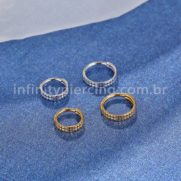 Piercing Argola Aço Cirúrgico Segmento Articulado Detalhes