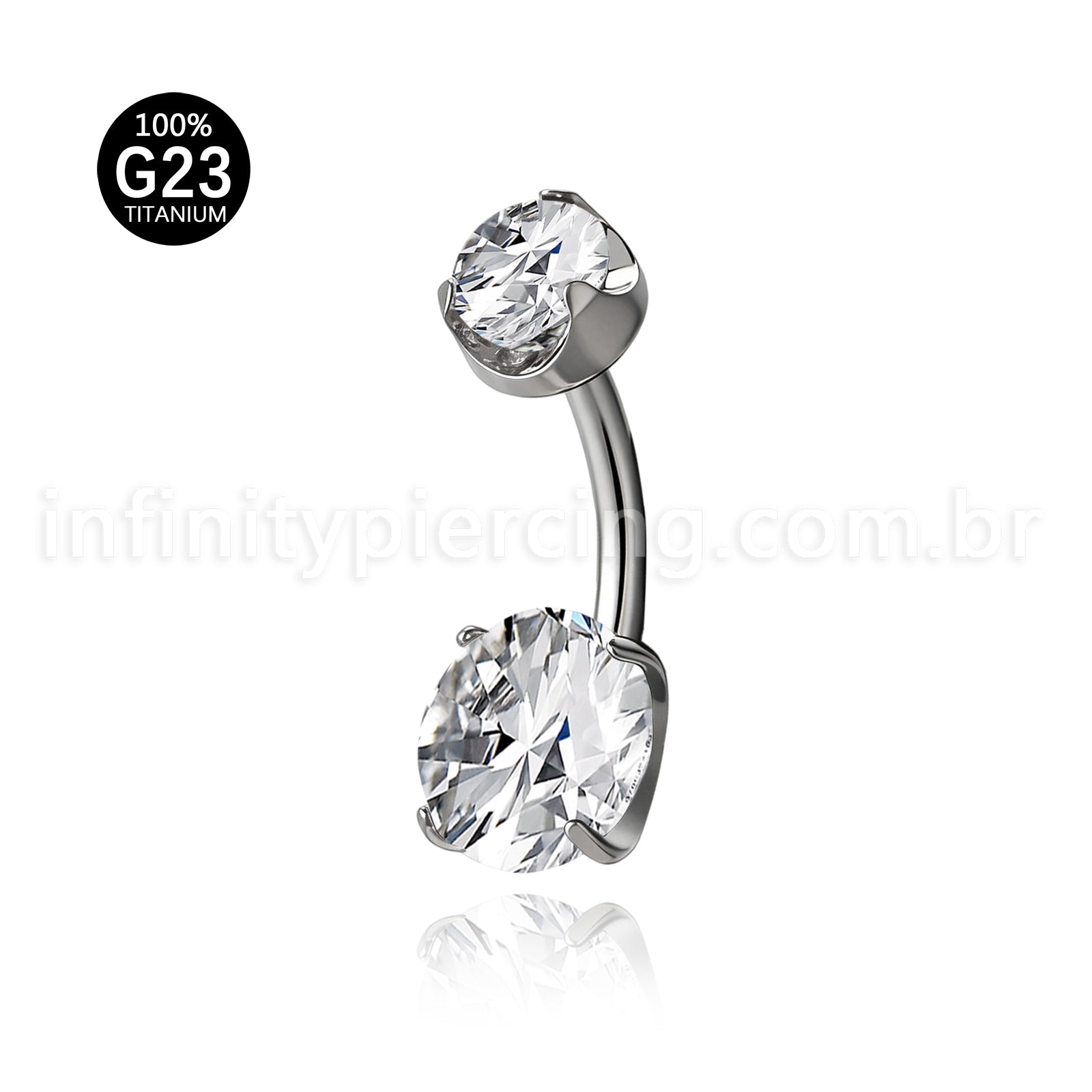 Piercing Banana Titânio Zircônia