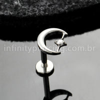 Piercing Labret Titânio Lua