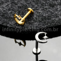 Piercing Labret Titânio Lua