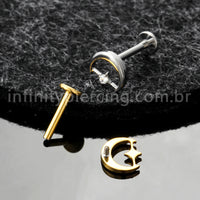 Piercing Labret Titânio Lua