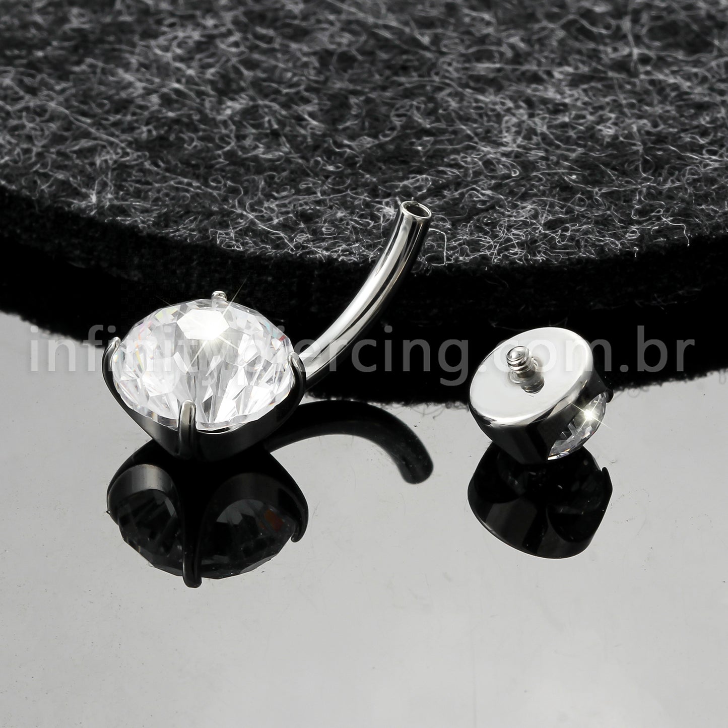 Piercing Banana Titânio Zircônia