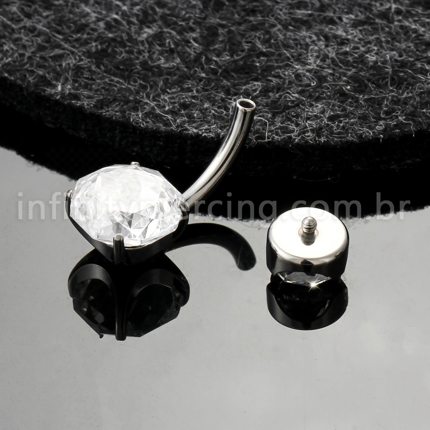 Piercing Banana Titânio Zircônia