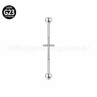 Piercing Transversal Rosca Interna Titânio Zircônia