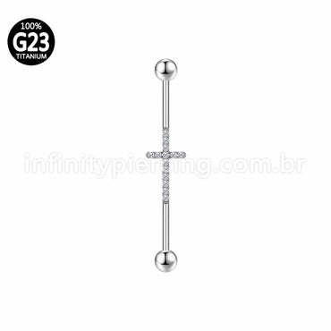 Piercing Transversal Rosca Interna Titânio Zircônia