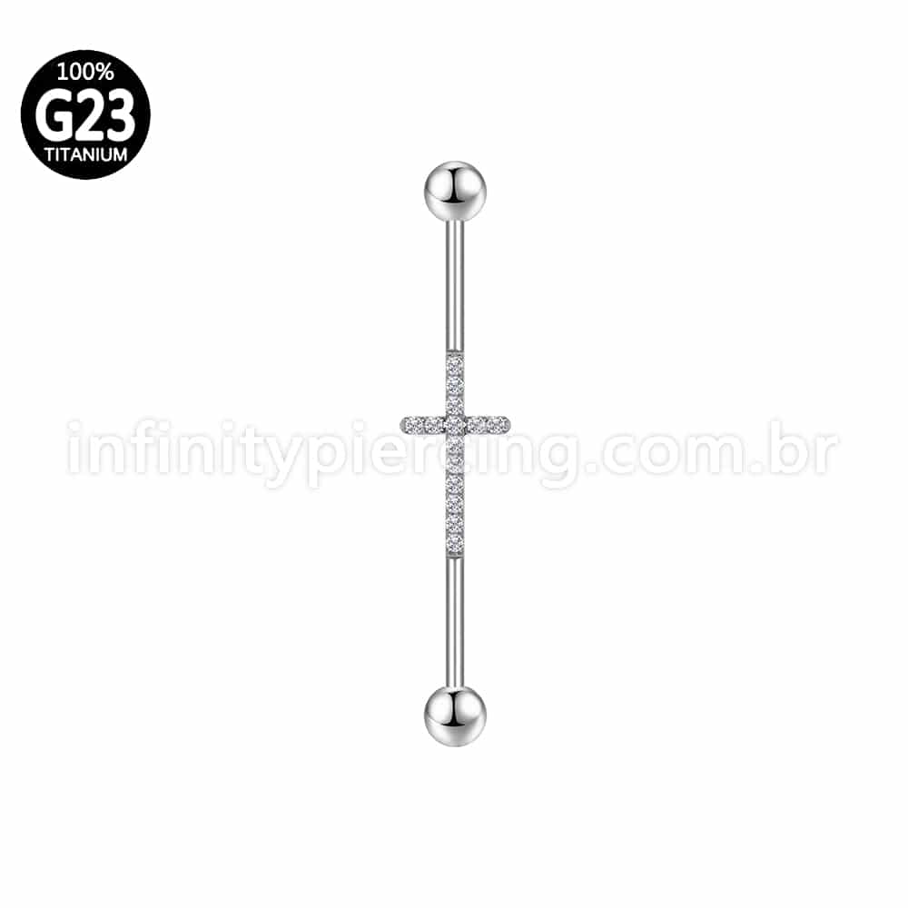 Piercing Transversal Rosca Interna Titânio Zircônia