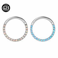 Piercing Argola Segmento Articulado Titânio Opala