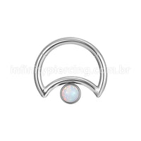 Piercing Daith Segmento Articulado Lua Aço Cirúrgico Zircônia
