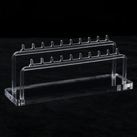 Expositor Acrílico Para Piercing Argola/Ferradura 2 Barras P/ 20 Pçs 20X6X7,5