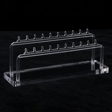 Expositor Acrílico Para Piercing Argola/Ferradura 2 Barras P/ 20 Pçs 20X6X7,5