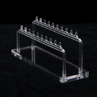 Expositor Acrílico Para Piercing Argola/Ferradura 2 Barras P/ 20 Pçs 20X6X7,5