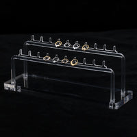 Expositor Acrílico Para Piercing Argola/Ferradura 2 Barras P/ 20 Pçs 20X6X7,5