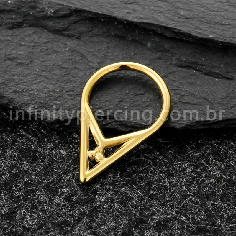 Piercing Argola Titânio Com Detalhes