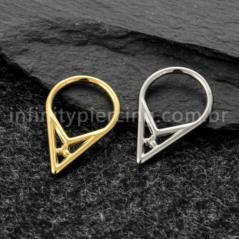 Piercing Argola Titânio Com Detalhes