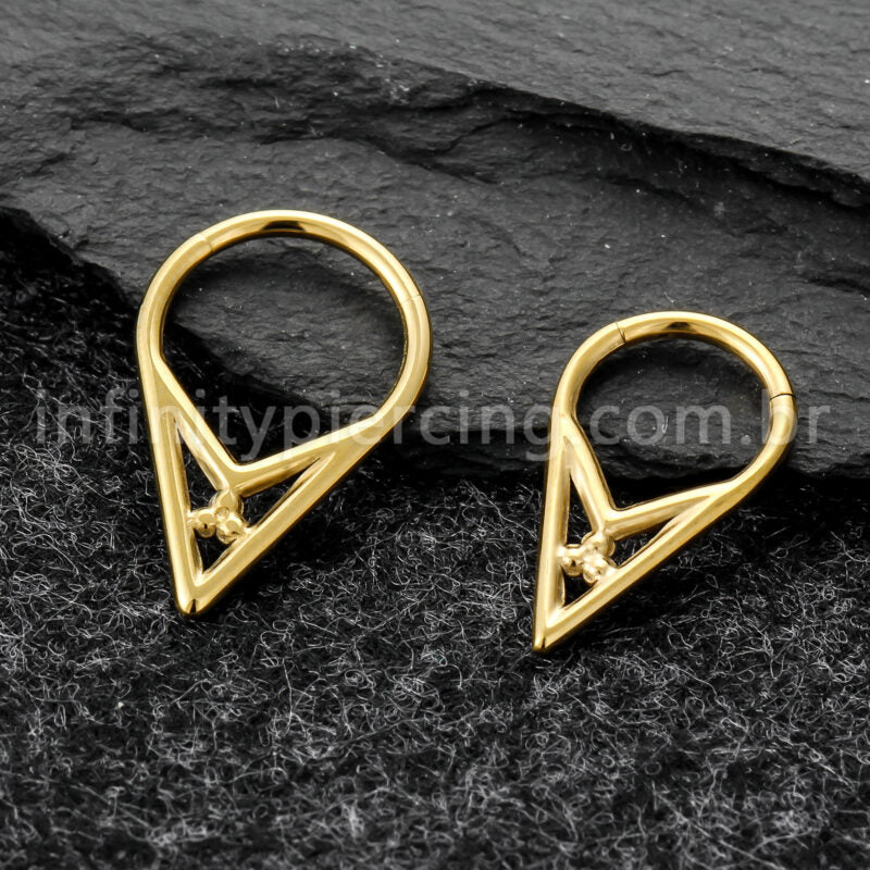 Piercing Argola Titânio Com Detalhes