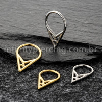 Piercing Argola Titânio Com Detalhes