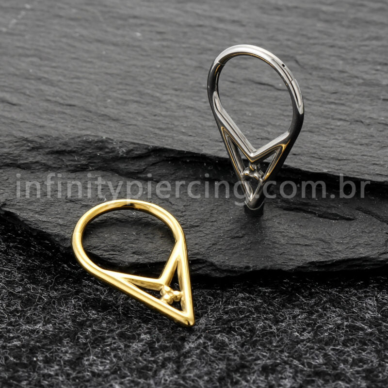 Piercing Argola Titânio Com Detalhes