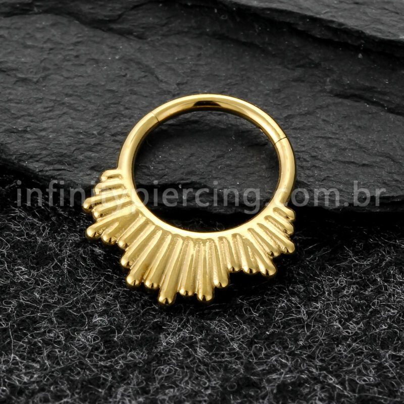 Piercing Argola Titânio Com Detalhes