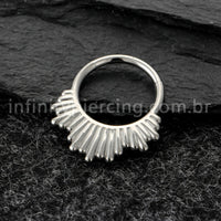 Piercing Argola Titânio Com Detalhes