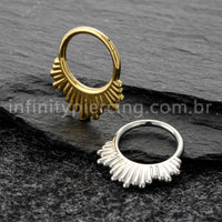 Piercing Argola Titânio Com Detalhes