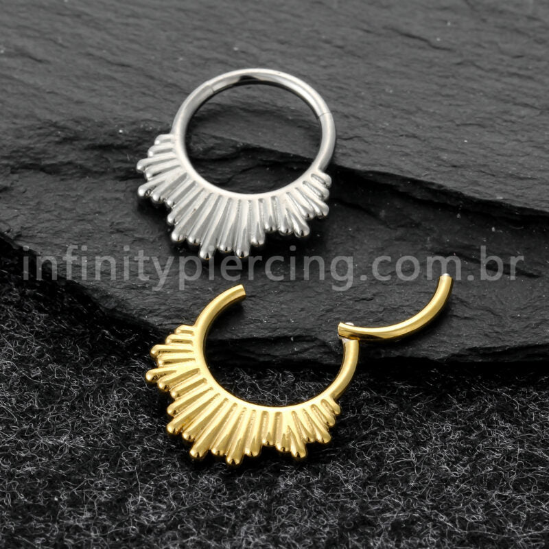 Piercing Argola Titânio Com Detalhes