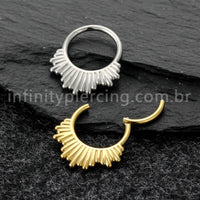 Piercing Argola Titânio Com Detalhes