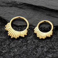Piercing Argola Titânio Com Detalhes
