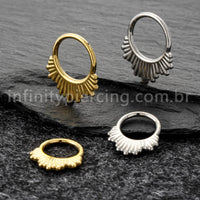 Piercing Argola Titânio Com Detalhes