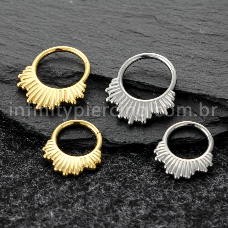 Piercing Argola Titânio Com Detalhes
