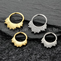 Piercing Argola Titânio Com Detalhes