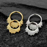 Piercing Argola Titânio Com Detalhes