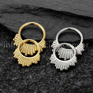 Piercing Argola Titânio Com Detalhes