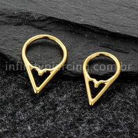 Piercing Argola Titânio Com Detalhe V
