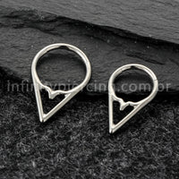 Piercing Argola Titânio Com Detalhe V