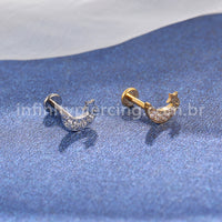 Piercing Labret  Lua/Estrela Zircônia