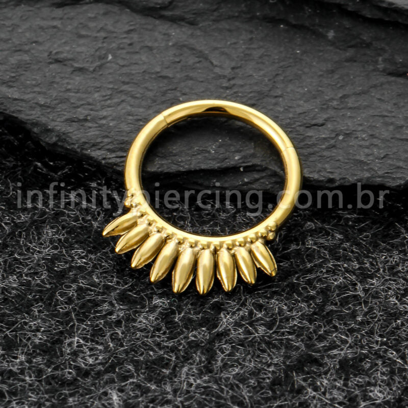 Piercing Argola Titânio Com Detalhes
