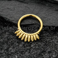 Piercing Argola Titânio Com Detalhes