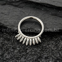 Piercing Argola Titânio Com Detalhes