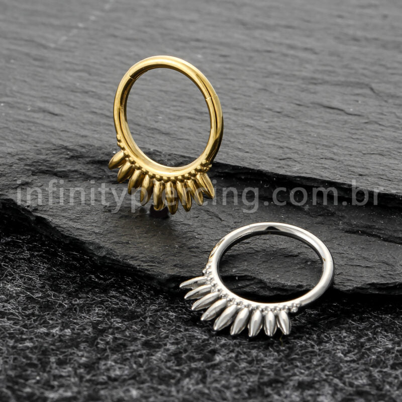 Piercing Argola Titânio Com Detalhes