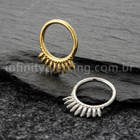 Piercing Argola Titânio Com Detalhes