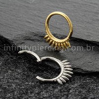 Piercing Argola Titânio Com Detalhes