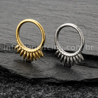 Piercing Argola Titânio Com Detalhes