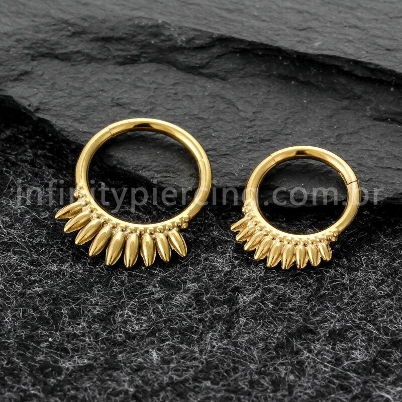 Piercing Argola Titânio Com Detalhes