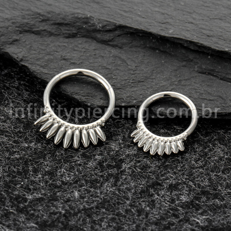Piercing Argola Titânio Com Detalhes