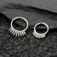 Piercing Argola Titânio Com Detalhes