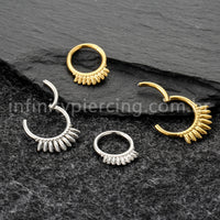 Piercing Argola Titânio Com Detalhes