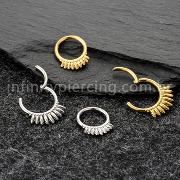 Piercing Argola Titânio Com Detalhes