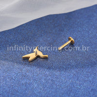 Piercing Labret Titânio Beija Flor Zircônia